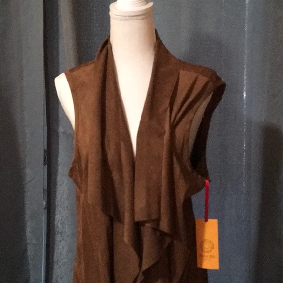Ruby Rd. Brown vest - Picture 5 of 7
